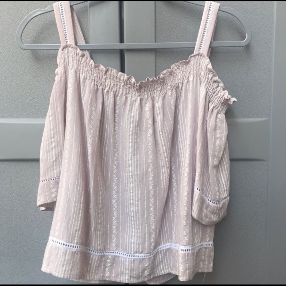 Dusty Pink Cold Shoulder Blouse